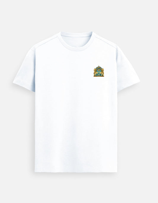 Elephant emblem Supima cotton t-shirt with minimal left chest heritage design