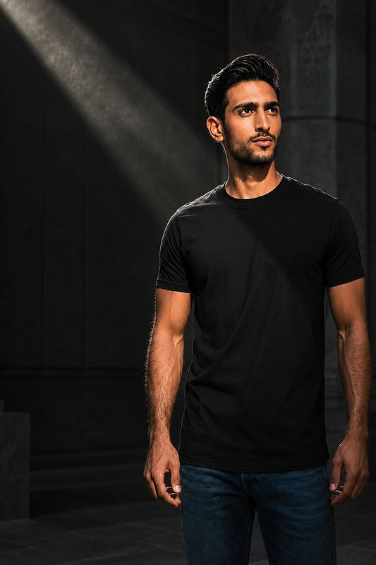 The Everyday — Supima Plain Tee in Black