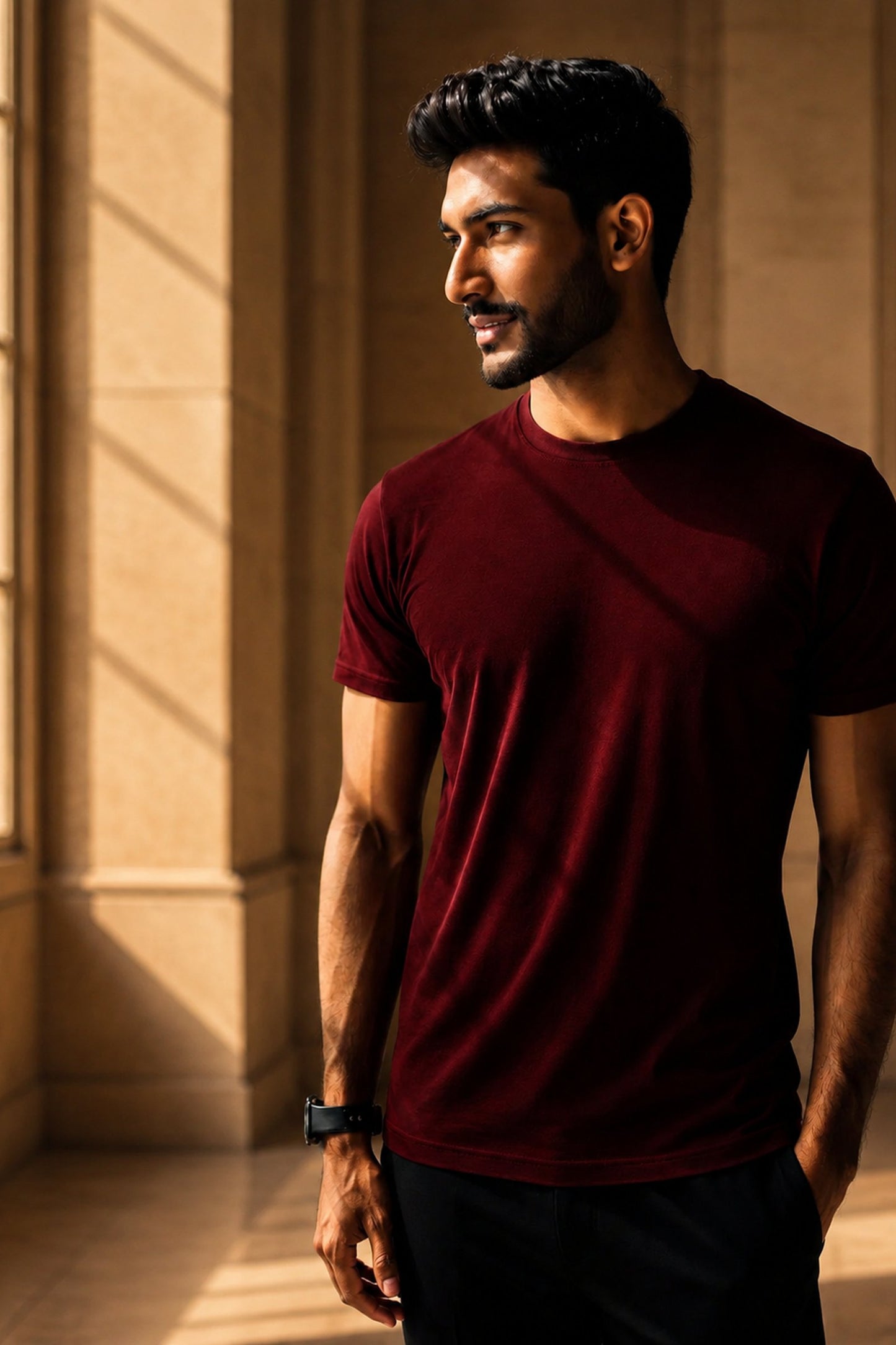 The Everyday — Supima Plain Tee in Maroon