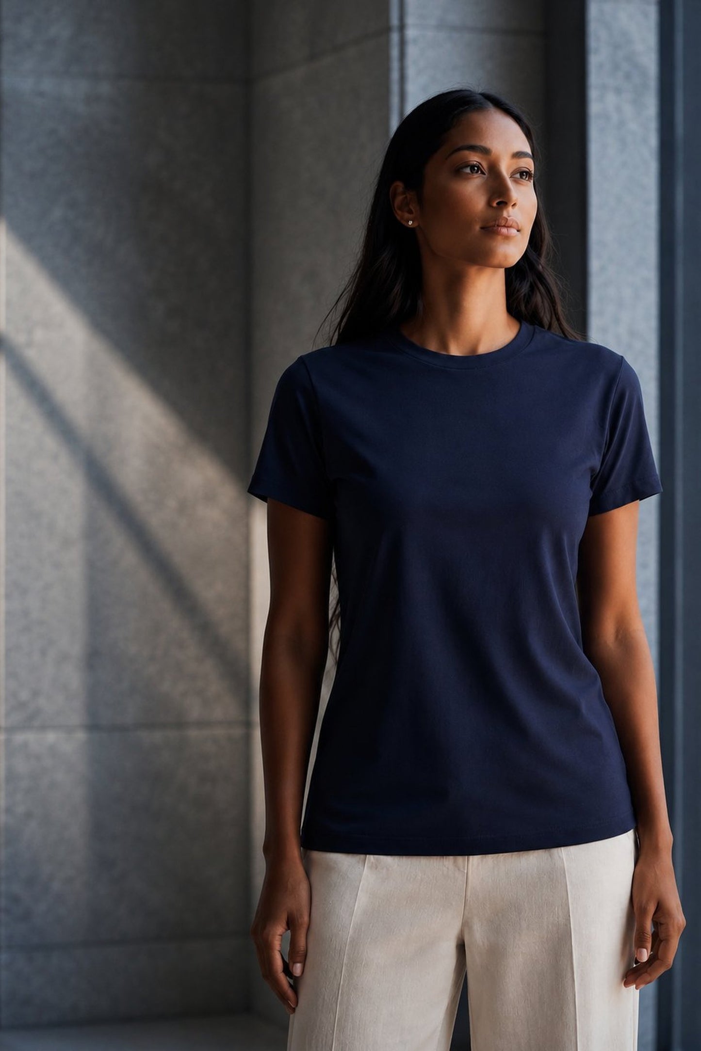 The Everyday — Supima Plain Tee in Navy