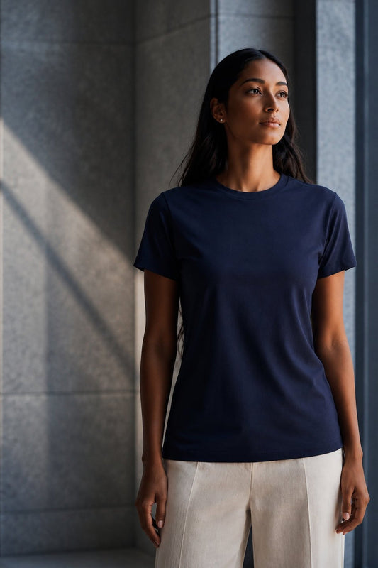 The Everyday — Supima Plain Tee in Navy