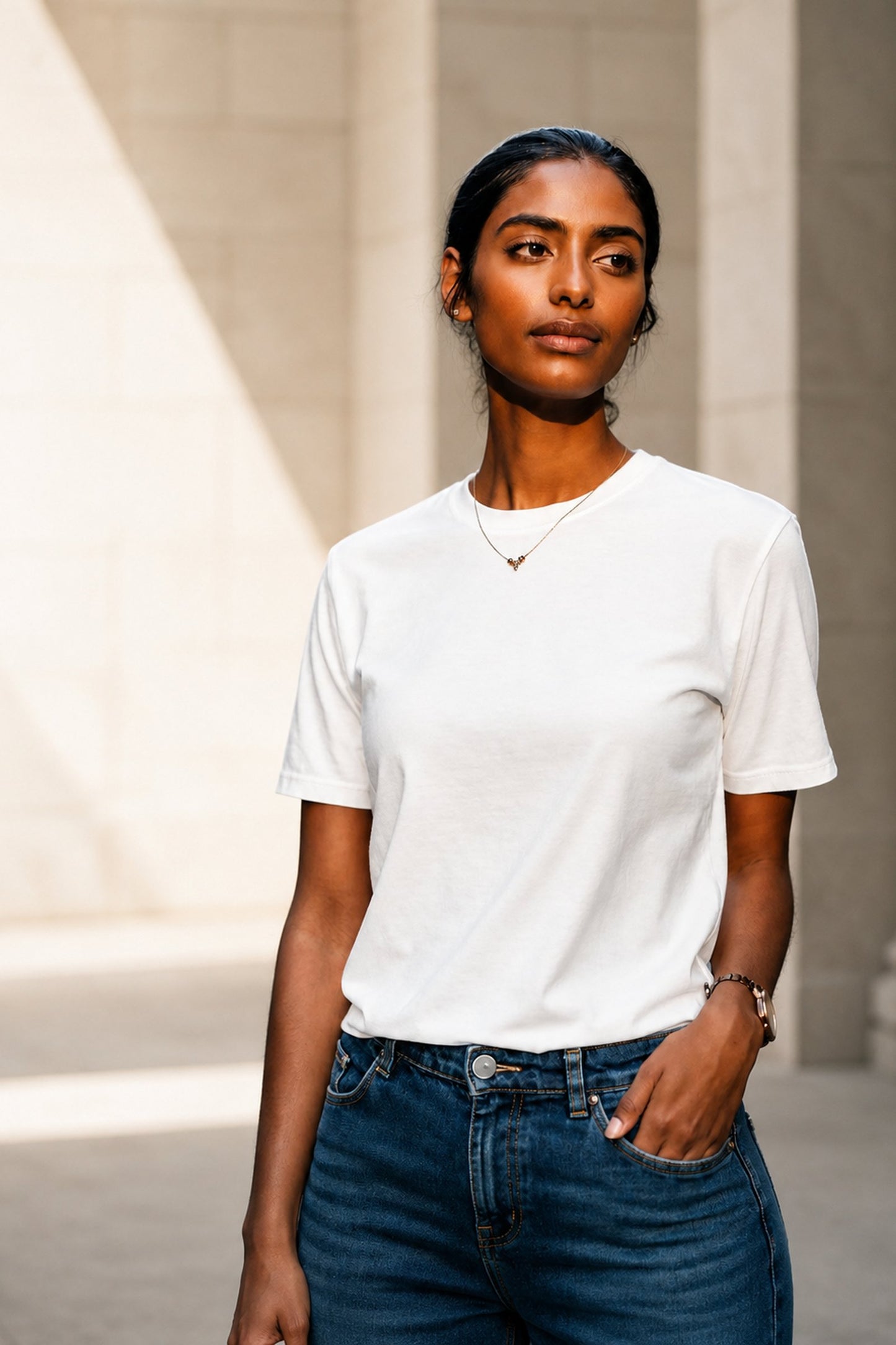 The Everyday — Supima Plain Tee in White