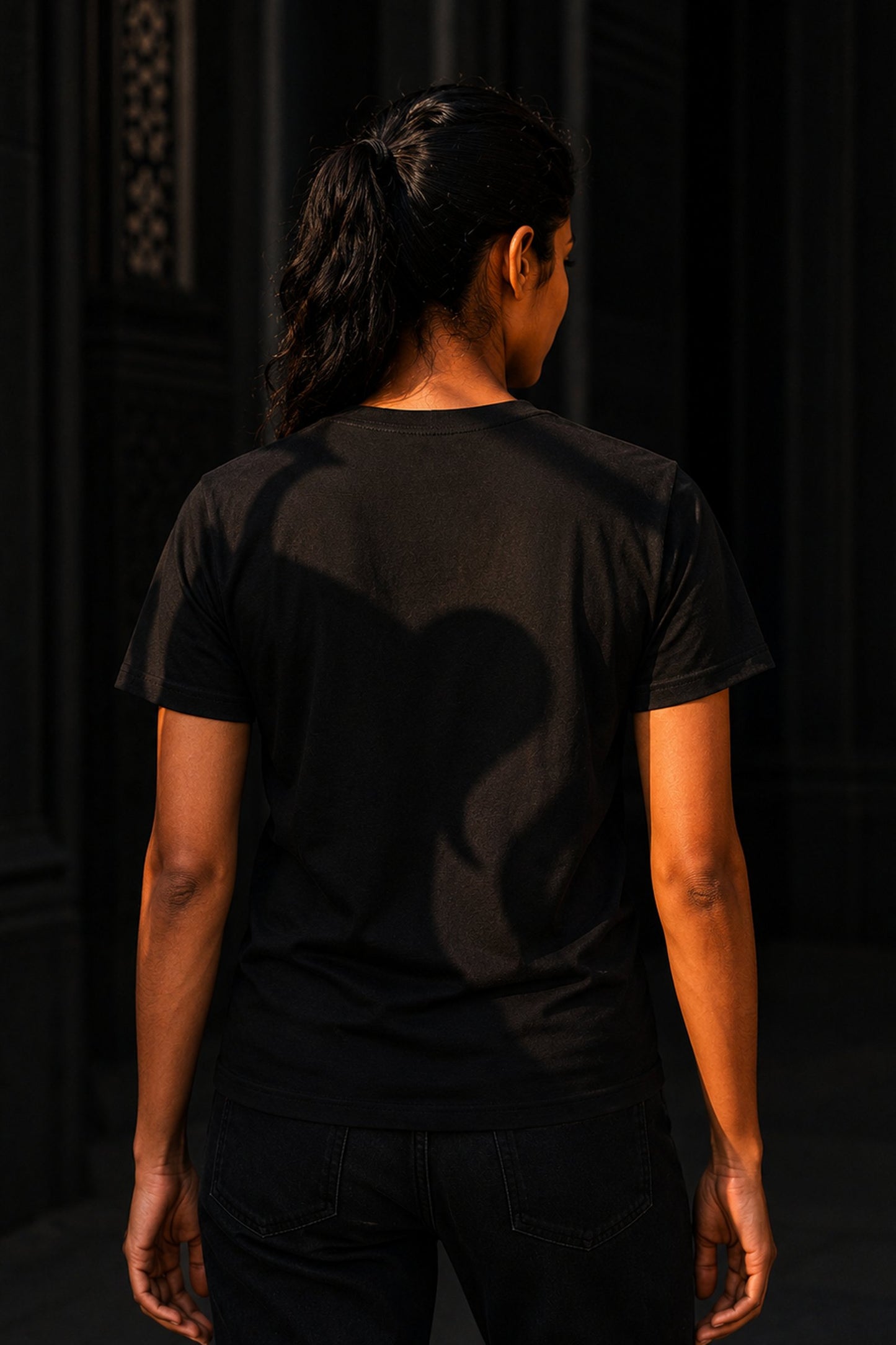The Sacred Elephant — Outline on Black
