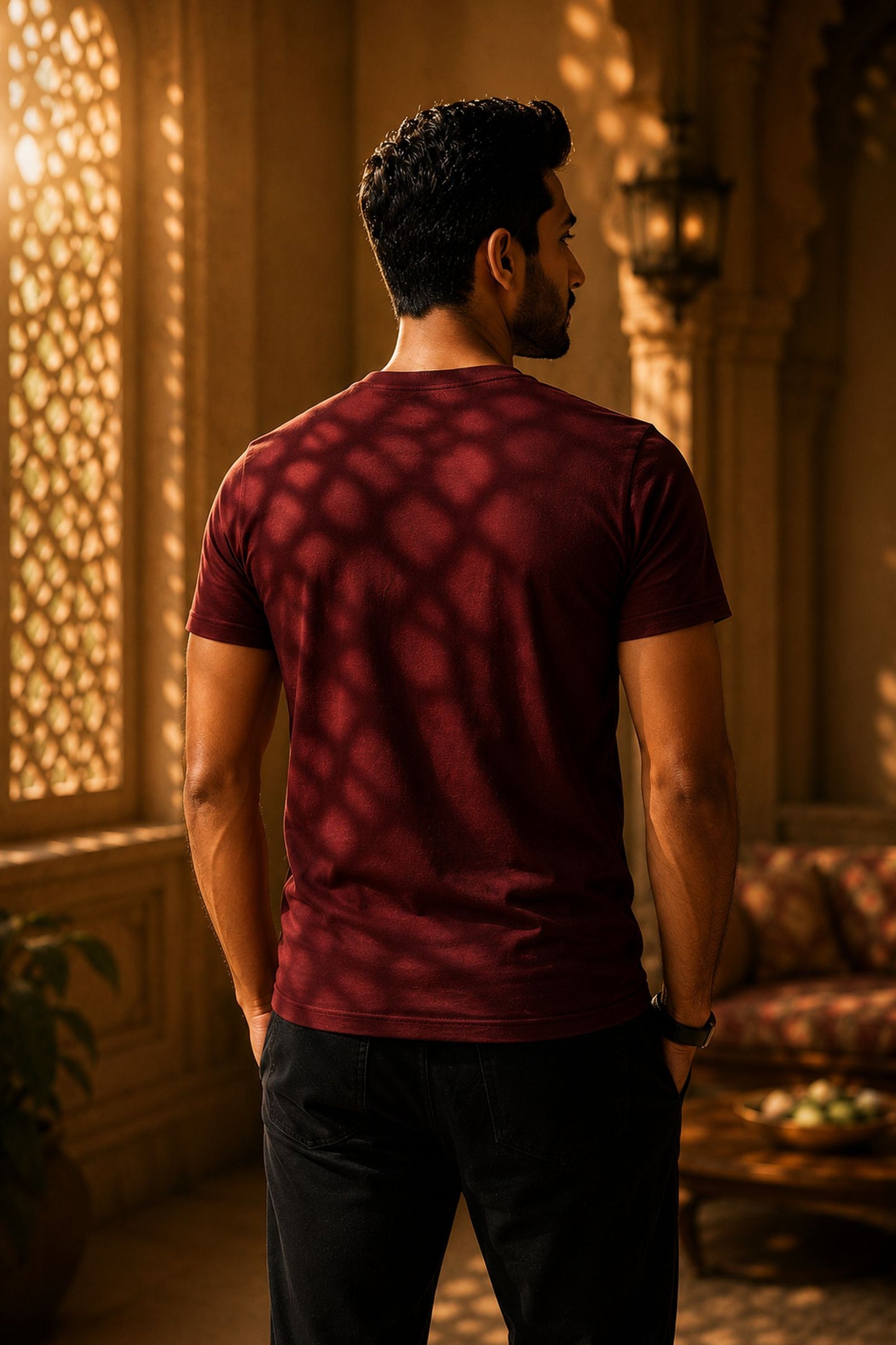 Uluka — The Wisdom Owl on Maroon